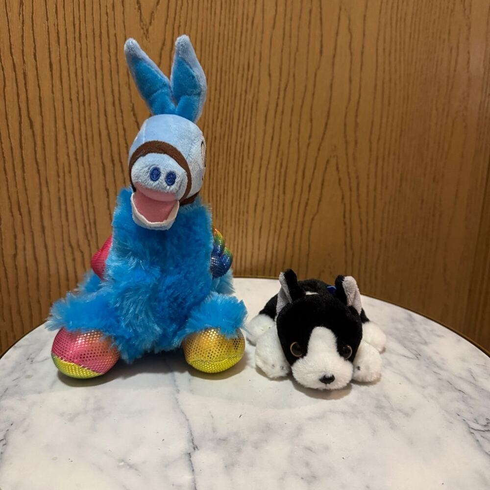 Plush Fortnite Loot llama and petooties Boston Terrier